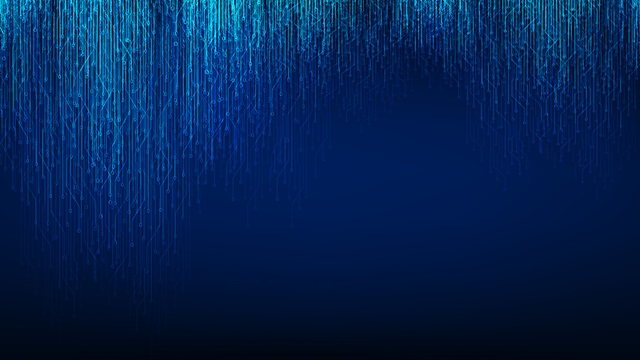 abstract blue light circuit